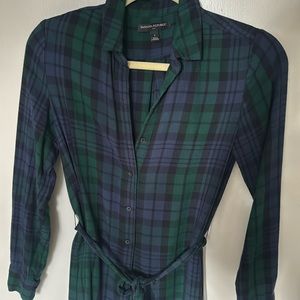 Banana Republic flannel shirt dress